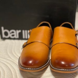 Bar III Men's Jesse Leather Monk-Strap Oxfords tan